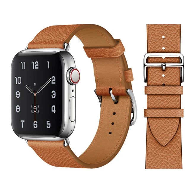 Genuine Leather Bracelet Strap For Apple Watch Band 45mm 49mm 41mm 44mm 42mm 40mm band iWatch Ultra/2 10 42/46mm 9 8 7 6 5 4 SE